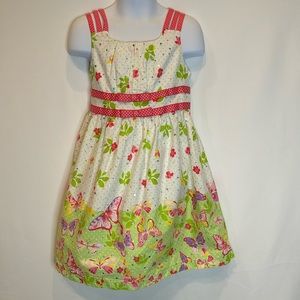 💜3/$15 Ashley Ann Floral and Butterflies Sleeveless Dress